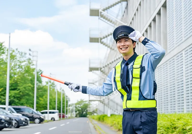 工事現場での交通誘導